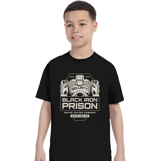 Shirts T-Shirts, Youth / XS / Black Prison Security Robots