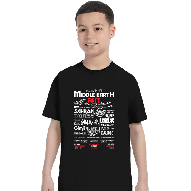 Shirts T-Shirts, Youth / XS / Black Middle Earth Fest