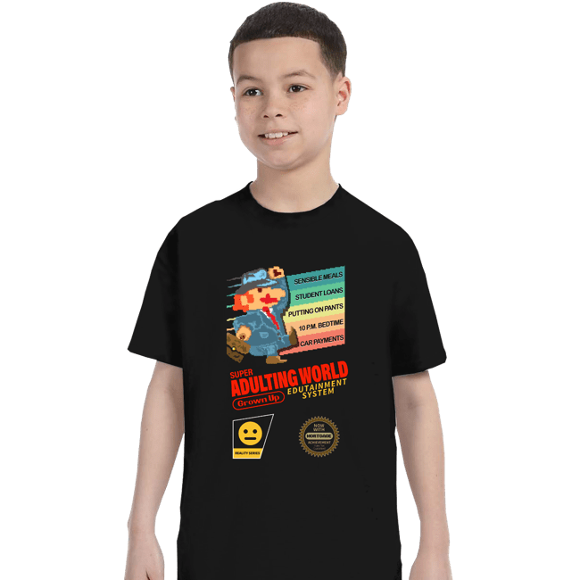 Secret_Shirts T-Shirts, Youth / XS / Black Adulting World
