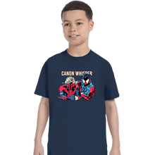 Load image into Gallery viewer, Daily_Deal_Shirts T-Shirts, Youth / XS / Navy Canon Whisper
