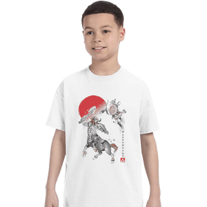 Shirts T-Shirts, Youth / XL / White Battle In Death Mountain Sumi-e