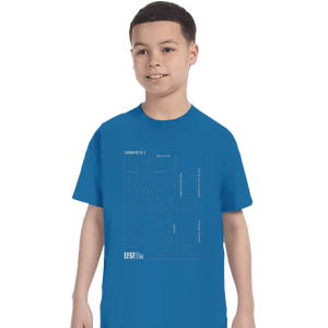 Shirts T-Shirts, Youth / XL / Sapphire RX-78-2 Blueprint