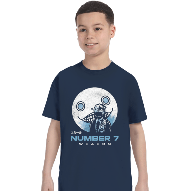 Shirts T-Shirts, Youth / XS / Navy Emil Weapon Number 7