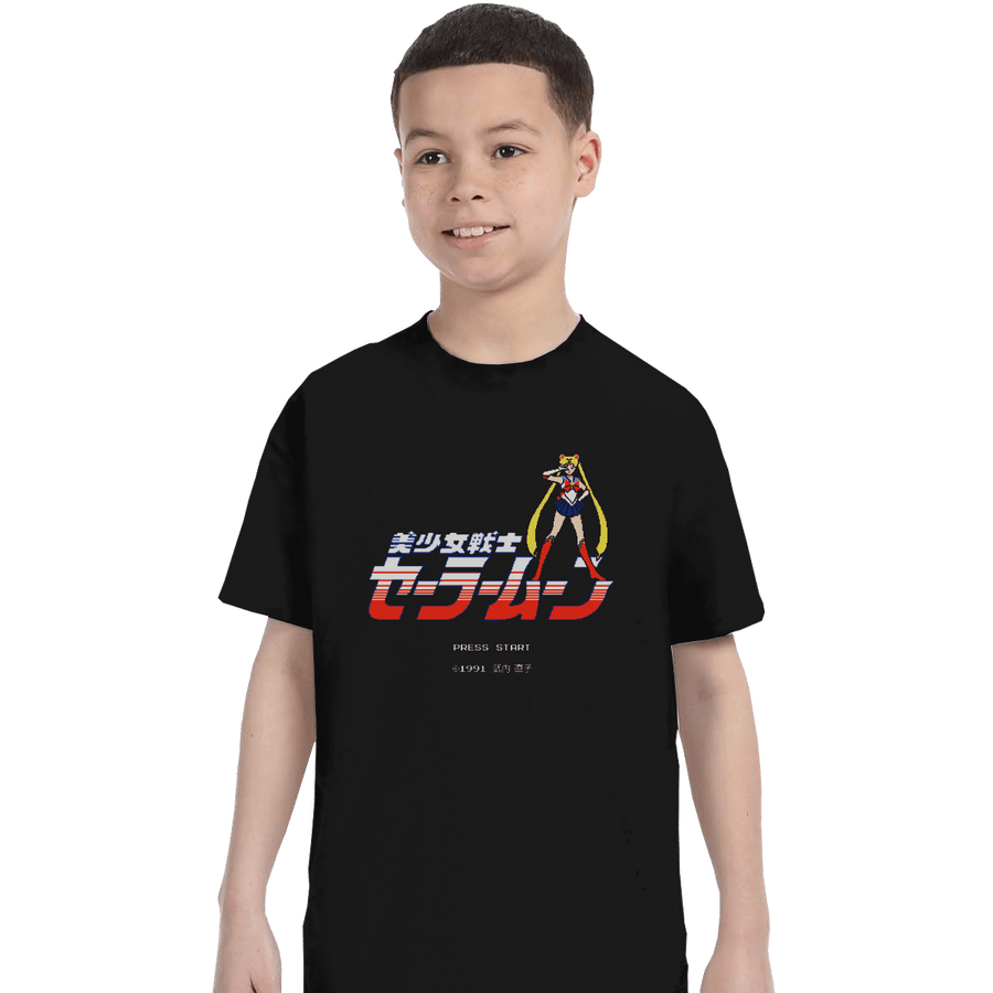 Shirts T-Shirts, Youth / XL / Black Sailor Pixels