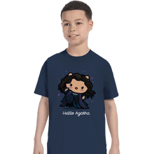 Load image into Gallery viewer, Shirts T-Shirts, Youth / XS / Navy Hello Agatha
