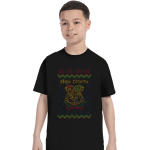 Shirts T-Shirts, Youth / XL / Black Magic Christmas