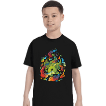 Load image into Gallery viewer, Shirts T-Shirts, Youth / XS / Black Rainbow Dragon
