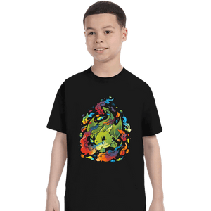Shirts T-Shirts, Youth / XS / Black Rainbow Dragon