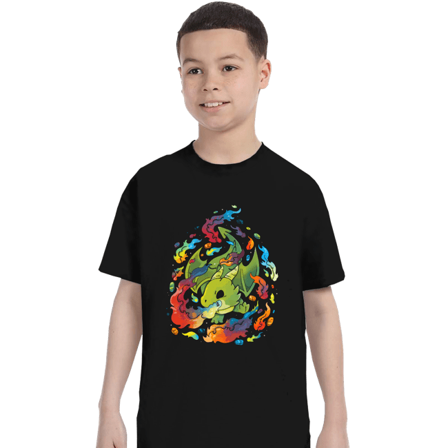 Shirts T-Shirts, Youth / XS / Black Rainbow Dragon