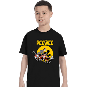 Daily_Deal_Shirts T-Shirts, Youth / XS / Black The Big Adventures of Pee Wee