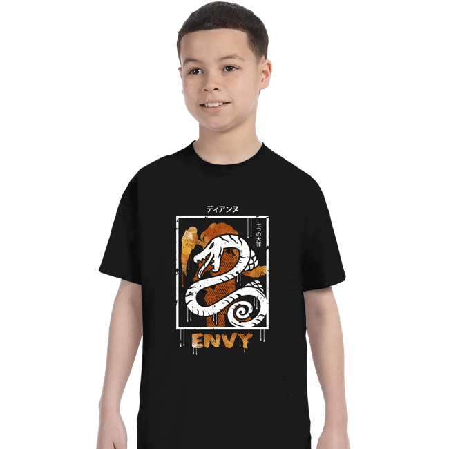 Shirts T-Shirts, Youth / XS / Black Sin of Envy Serpent