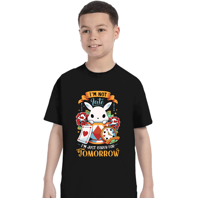 Secret_Shirts T-Shirts, Youth / XS / Black Wonderous Rabbit