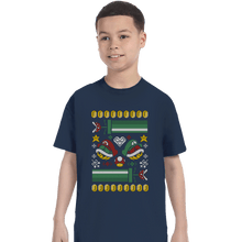 Load image into Gallery viewer, Shirts T-Shirts, Youth / XS / Navy A Very Mushroom Christmas
