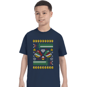 Shirts T-Shirts, Youth / XS / Navy A Very Mushroom Christmas