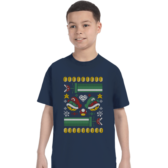 Shirts T-Shirts, Youth / XS / Navy A Very Mushroom Christmas