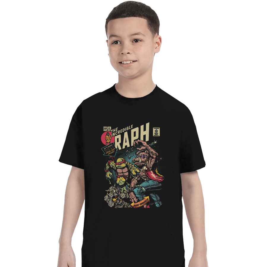 Shirts T-Shirts, Youth / XS / Black The Incredible Raph
