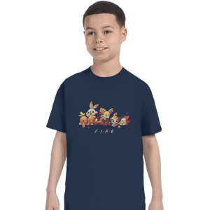 Shirts T-Shirts, Youth / XS / Navy Fire Friends