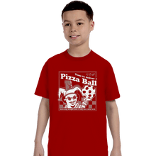 Load image into Gallery viewer, Daily_Deal_Shirts T-Shirts, Youth / XS / Red Pizza Ball
