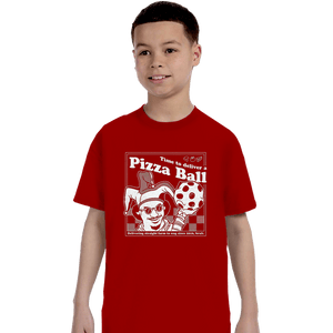 Daily_Deal_Shirts T-Shirts, Youth / XS / Red Pizza Ball