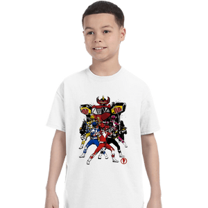 Shirts T-Shirts, Youth / XS / White Power Rangers Sumi-e