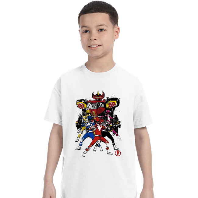 Shirts T-Shirts, Youth / XS / White Power Rangers Sumi-e