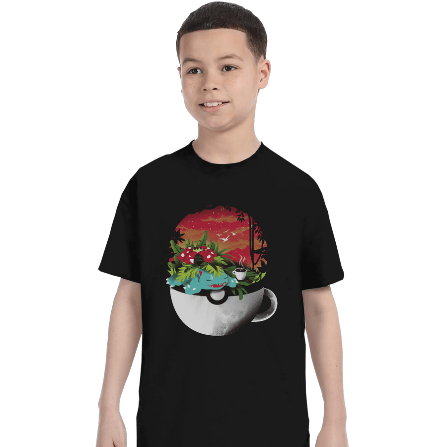 Shirts T-Shirts, Youth / XS / Black Cup Of Grass