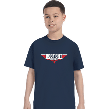 Load image into Gallery viewer, Daily_Deal_Shirts T-Shirts, Youth / XS / Navy Top Dogfight
