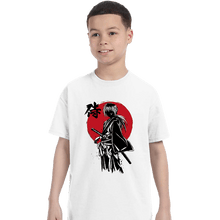 Load image into Gallery viewer, Daily_Deal_Shirts T-Shirts, Youth / XS / White Kenshin Sumi-e
