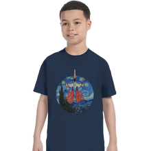 Load image into Gallery viewer, Shirts T-Shirts, Youth / XL / Navy Starry Fighter
