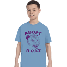 Load image into Gallery viewer, Shirts T-Shirts, Youth / XL / Powder Blue Adopt A Cat

