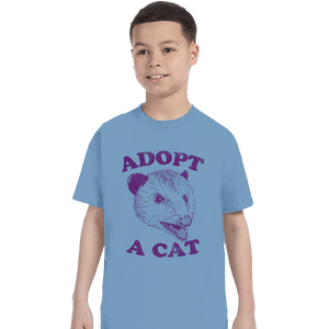 Shirts T-Shirts, Youth / XL / Powder Blue Adopt A Cat