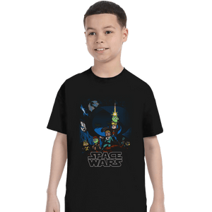 Shirts T-Shirts, Youth / XL / Black Space Wars