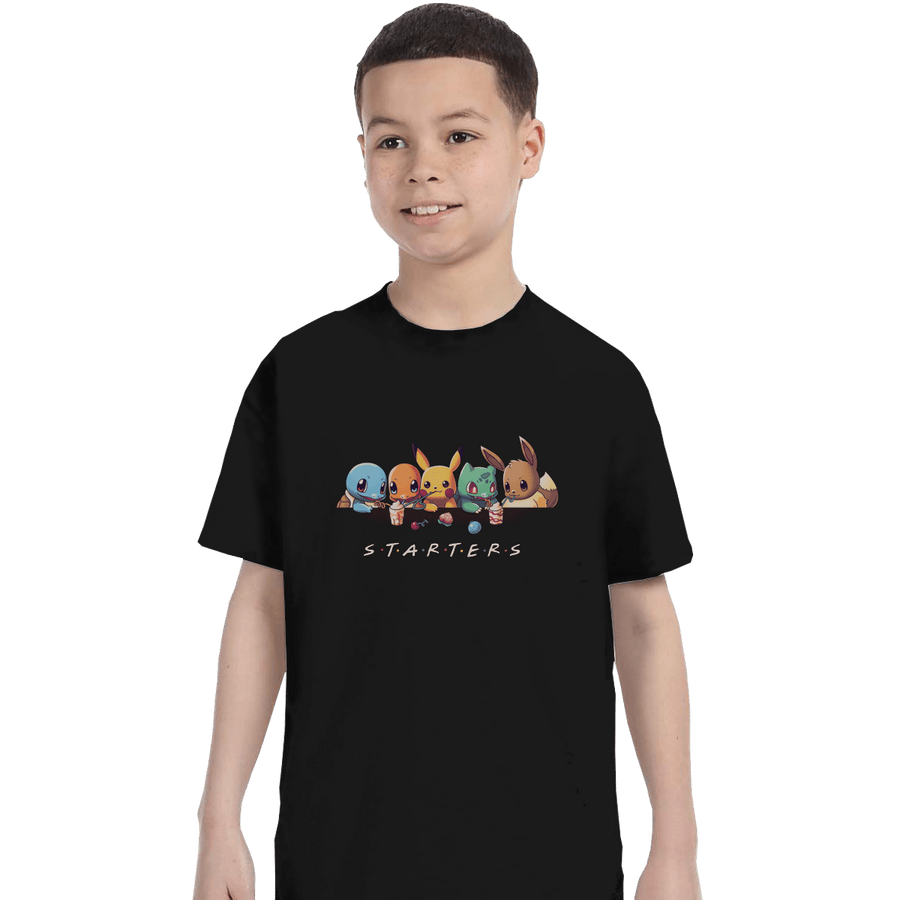 Shirts T-Shirts, Youth / XS / Black Starter Friends
