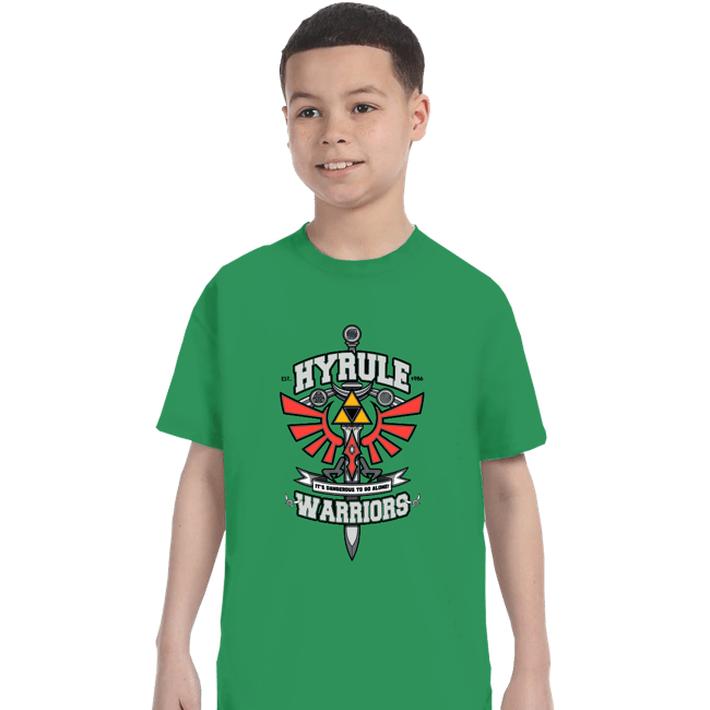 Shirts T-Shirts, Youth / XS / Irish Green Hyrule Warriors