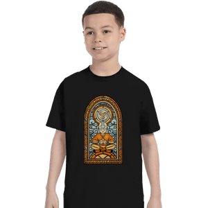 Shirts T-Shirts, Youth / XL / Black Stained Glass Aang