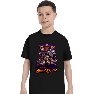 Daily_Deal_Shirts T-Shirts, Youth / XS / Black Fighting Game Over