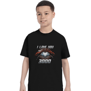 Shirts T-Shirts, Youth / XL / Black I Love You 3000