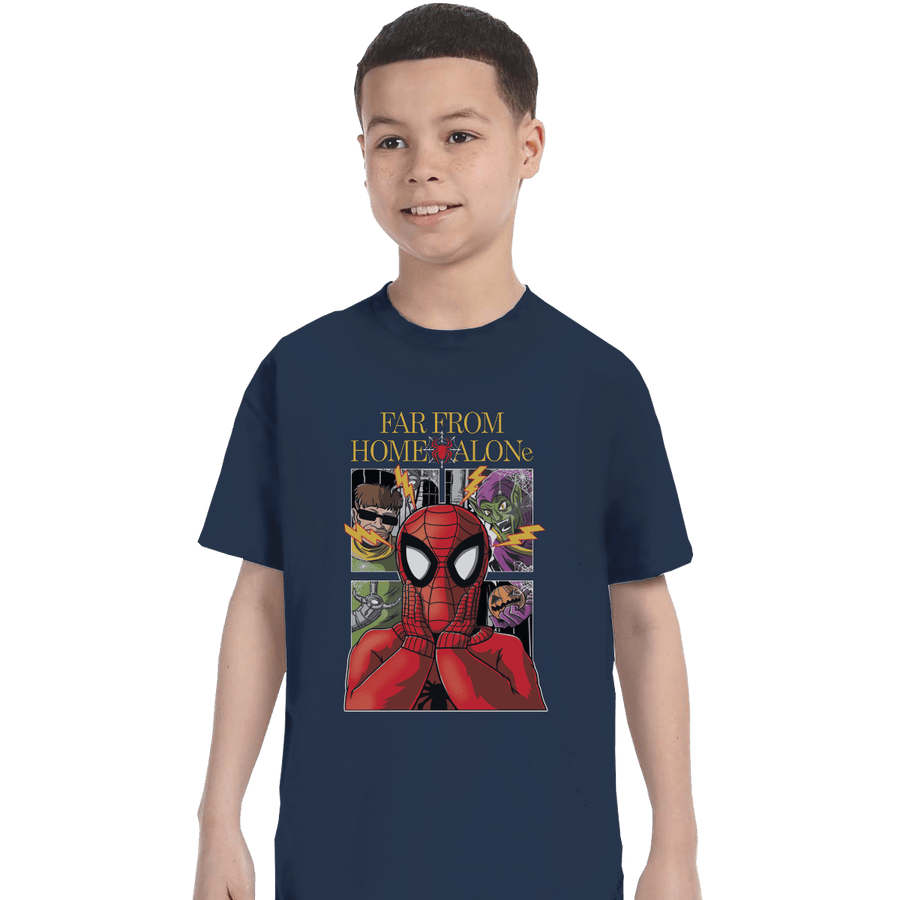 Shirts T-Shirts, Youth / XL / Navy Far From Home Alone