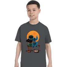 Load image into Gallery viewer, Daily_Deal_Shirts T-Shirts, Youth / XS / Charcoal Alien And Girl Gazing At The Moon
