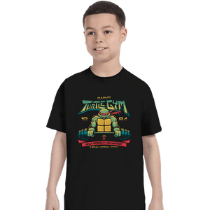 Daily_Deal_Shirts T-Shirts, Youth / XS / Black Raph's Turtle Gym