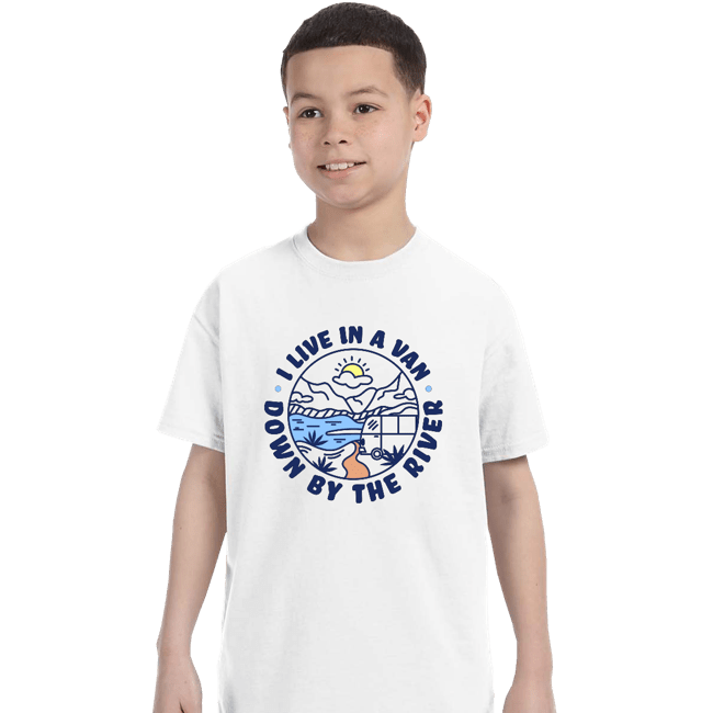 Daily_Deal_Shirts T-Shirts, Youth / XS / White Van By The River