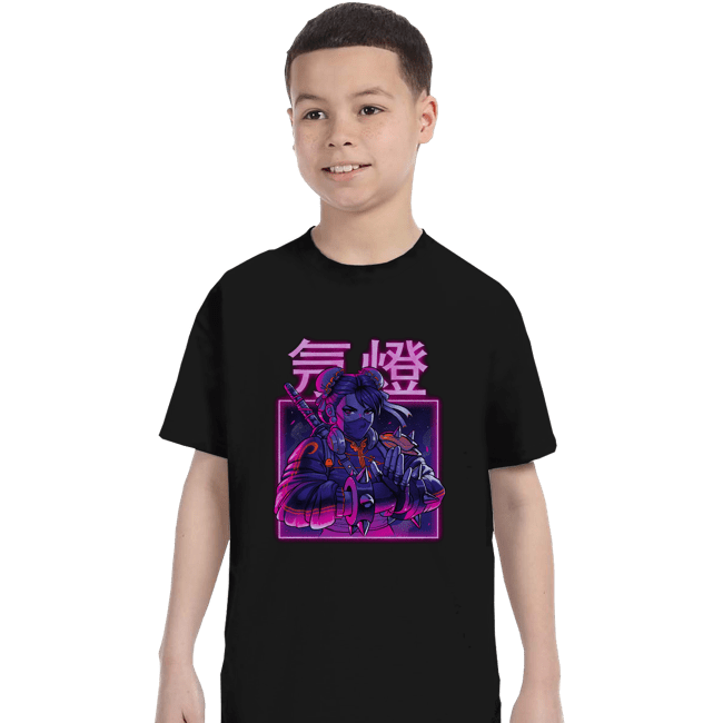 Shirts T-Shirts, Youth / XS / Black Neon Spring