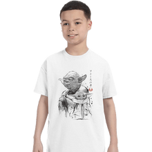 Load image into Gallery viewer, Shirts T-Shirts, Youth / XL / White Old And Young Sumi-e
