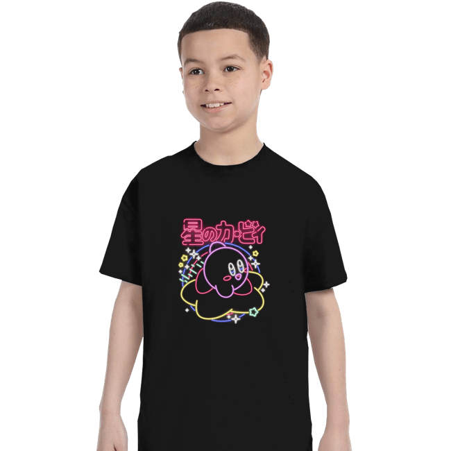 Daily_Deal_Shirts T-Shirts, Youth / XS / Black Neon Kirby