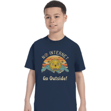 Load image into Gallery viewer, Shirts T-Shirts, Youth / XL / Navy No Internet! Go Outside!
