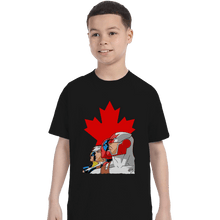 Load image into Gallery viewer, Shirts T-Shirts, Youth / Small / Black Captain Canuck And Team Canada
