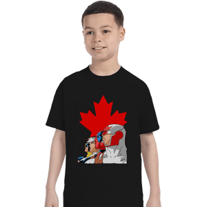 Shirts T-Shirts, Youth / Small / Black Captain Canuck And Team Canada
