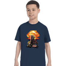 Load image into Gallery viewer, Secret_Shirts T-Shirts, Youth / XS / Navy Martians Gazing at the Moon
