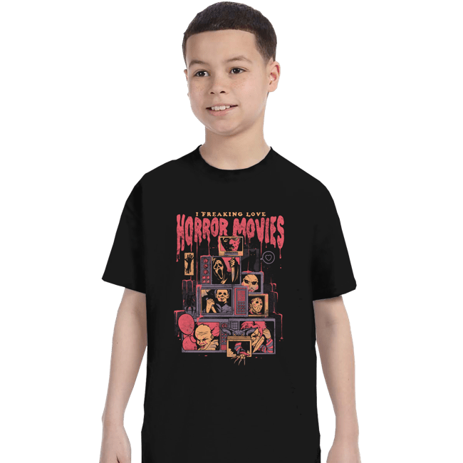 Shirts T-Shirts, Youth / XS / Black Horror Movies