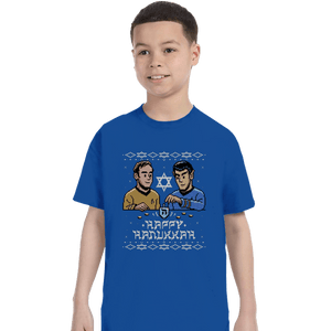 Daily_Deal_Shirts T-Shirts, Youth / XS / Royal Blue Celebrate Hanukkah